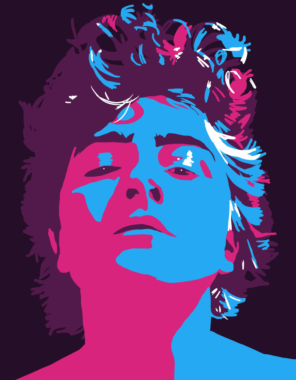 stylized self portrait